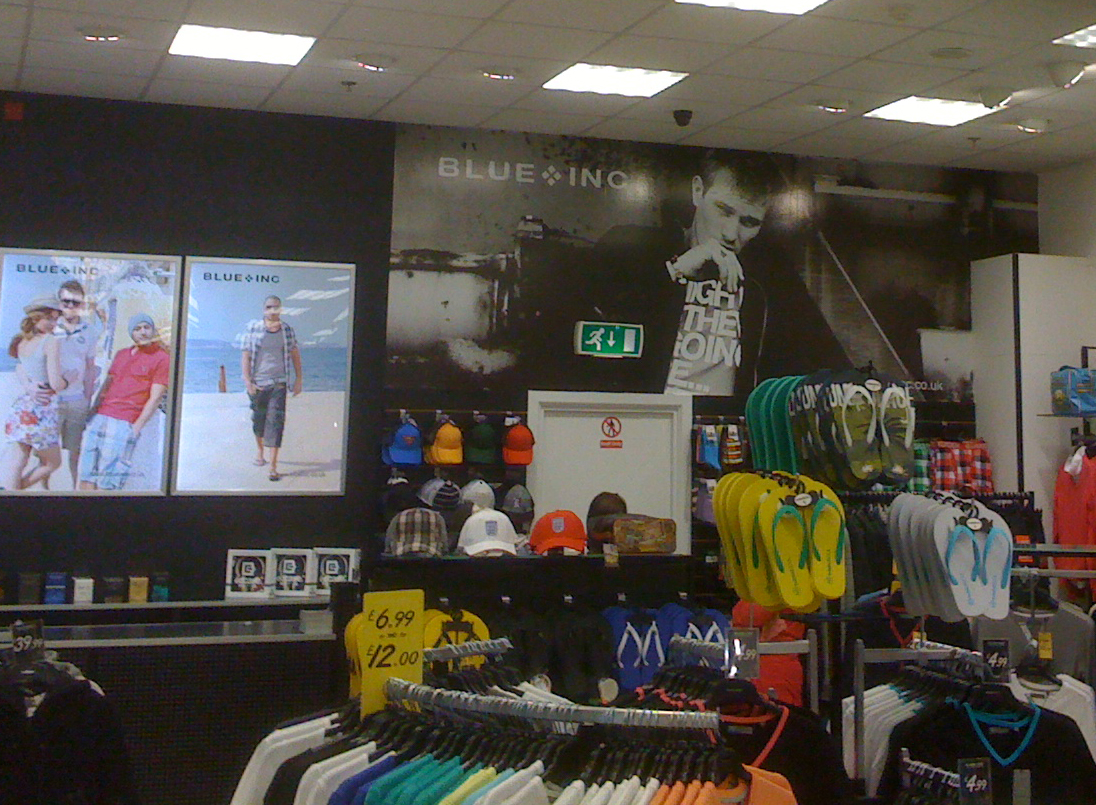 Digital "Wallpaper" instore at Blue Inc, Erneside Shopping Centre