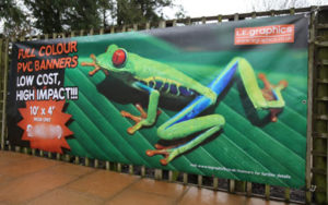 A ten foot by 4 foot Full Colour PVC Banner