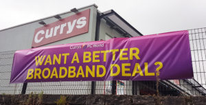 PVC Banner made for Currys PC World in Enniskillen