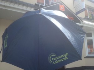 Fermanagh Lakelands Umbrellas - hopefully it will be a while before they are needed!