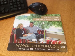 Full Colour Mousemat produced for Killyhevlin Hotel - Media Centre Host for the G8 Summit