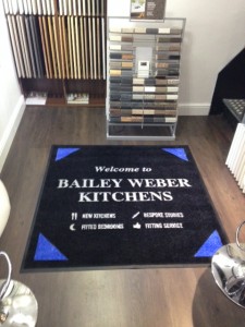 Custom Printed Carpet Mat for Bailey Weber Kitchens in Newport Pagnell
