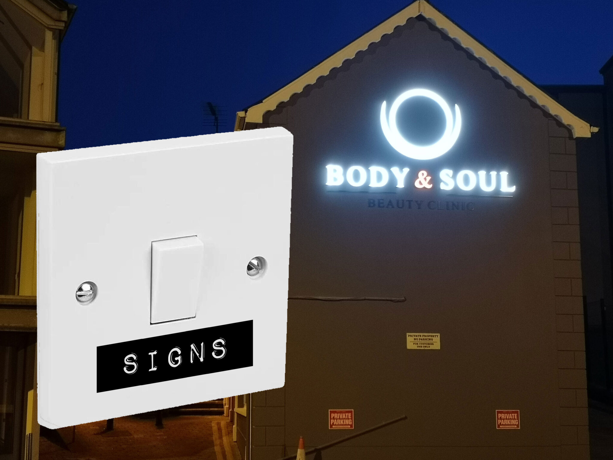 Wiring illuminated signs LE Graphics